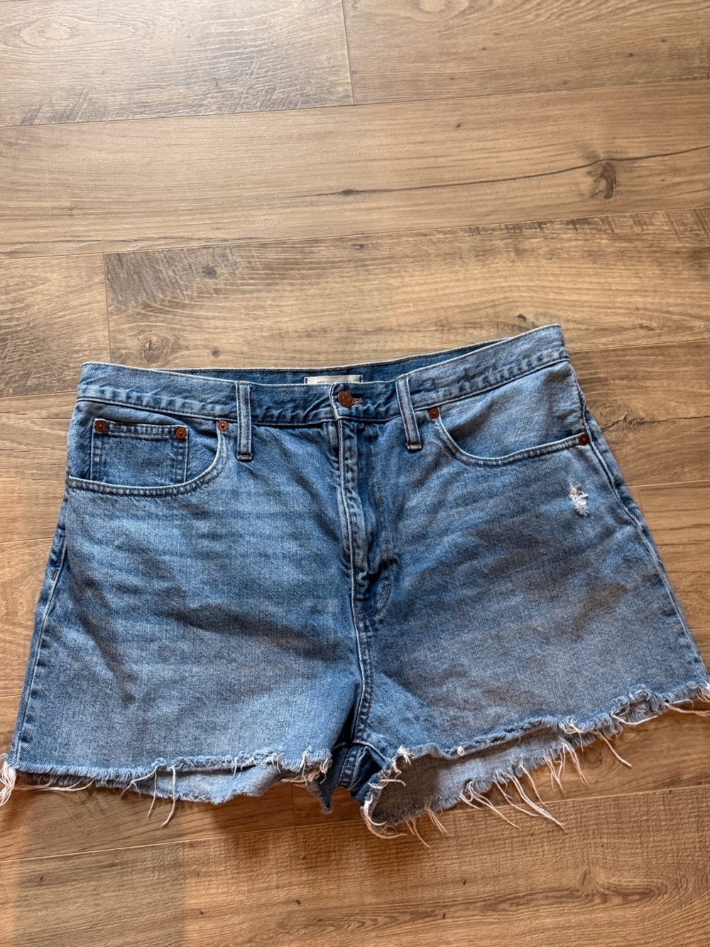 Madewell Women's Light Blue Washed Denim Jean Shorts